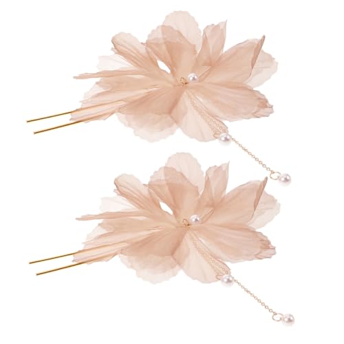 WOFASHPURET 2stücke Haarnadeln Im Chinesischen Stil Mit Blumenmuster Und Quaste U-förmige Haarnadeln Für Frauen Vintage-haarstäbe Dekorative Haarschmuck-accessoires von WOFASHPURET