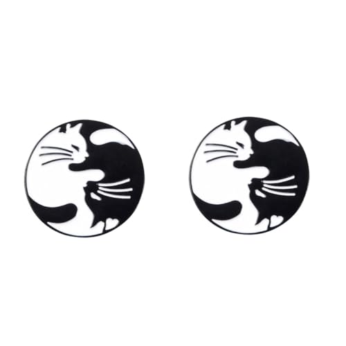 WOFASHPURET 2 Stück Brosche Katze Stifte Schwarze Katze Kätzchen Brosche Kätzchen-ornament Brosche Süß Jeans-brosche Tier Brosche Weiß von WOFASHPURET