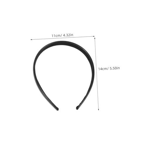 WOFASHPURET 2stücke Schwarze Stirnbänder Aus Pu-leder Schlicht Und Elastisch Für Frauen Und Mädchen Bequeme Haarbänder Für Alltag Und Besondere Anlässe von WOFASHPURET