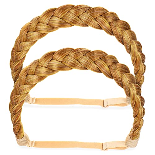WOFASHPURET 2 Stück Geflochtenes Elastisches Stirnband Haarschmuck aus Hitzebeständigem Material für Damen und Mädchen Einzigartiges Design Bequem und Vielseitig Kombinierbar von WOFASHPURET