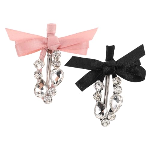 WOFASHPURET 2stücke Haarspange Mit Schleife Und Strasssteinen Seitliche Haarspange Für Damen Entenschnabel-clip-mechanismus Für Sicheren Halt Vintage-stil Für Frisuren WOFASHPURET 2stücke Haarspange Mit Schleife Und Strasssteinen Seitliche Haarspange Für Damen Entenschnabel-clip-mechanismus Für Sicheren Halt Vintage-stil Für Frisuren von WOFASHPURET