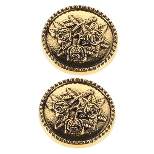WOFASHPURET 2 Stück Hemdmanschaumdeckung Knopfmanschetten Für Frauen Dekorative Knopfmanschetten Manschettenknöpfe Button -zubehör Button Manschettenzubehör Legierung Golden von WOFASHPURET