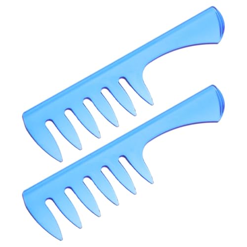WOFASHPURET 2stücke Reisekamm Für Männer Mit Breiten Zähnen Haarentwirrungskamm Aus Kunststoff Stylingkamm Für Haartypen Retro-kamm Für Pflege Und Styling Von Geöltem Haar von WOFASHPURET