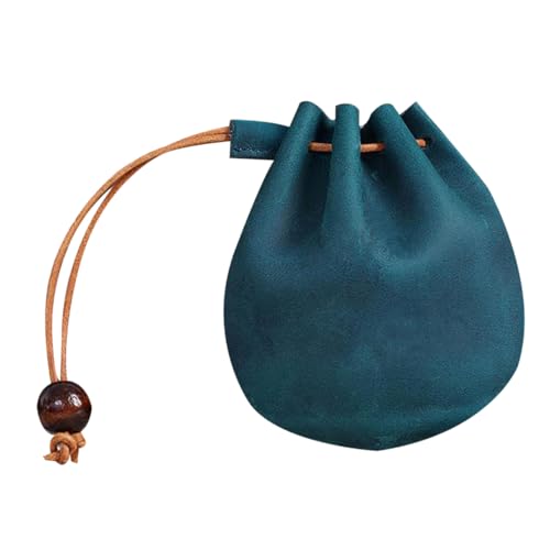 WOFASHPURET 2stücke Retro Geldbörse Mini Aufbewahrungstasche Für Münzen Und Schlüssel Stylische Drawstring Münzbeutel Blau Und Grün Zufällige Farben von WOFASHPURET