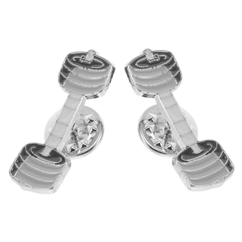 WOFASHPURET 2 Stück Lustige Hantel Broschen Zinklegierung Cartoon Anstecknadel für Rucksäcke Kleidung Modisches für Studenten Langlebig Sicher von WOFASHPURET