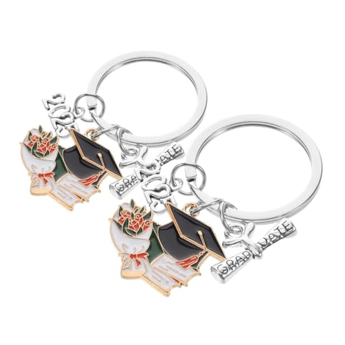 WOFASHPURET Einzigartige Schlüsselanhänger Mit Bachelor-Kappe 2025 – Inspirierendes Partygeschenk Für Den Schulabschluss Schlüsselanhänger Für High-School- von WOFASHPURET