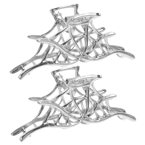 WOFASHPURET 2 Stück Metal Spiderweb Haarspange Metall Haarklammer Robuster Haarclip für Damen und Mädchen Modischer Haarschmuck Stabiler Klammergriff Vielseitig für Verschiedene Frisuren von WOFASHPURET