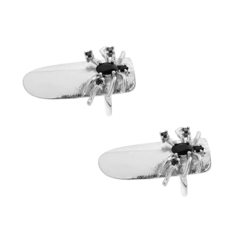 WOFASHPURET 2 Stück Nagelring Nagel Offener Ring Fingernagelspitze Ring Fingerspitzenring Silver Strasssteine WOFASHPURET 2 Stück Nagelring Nagel Offener Ring Fingernagelspitze Ring Fingerspitzenring Silver Strasssteine von WOFASHPURET