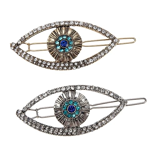 WOFASHPURET 2 Stück Retro Haarklammern Damen Haarschmuck mit Strass Verzierung Haarklammer Vintage Look Langlebig und Praktisch Geeignet für Alltag und Besondere Anlässe Vielseitig von WOFASHPURET