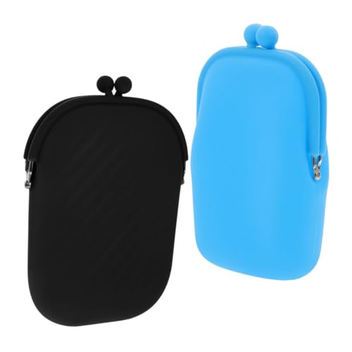 WOFASHPURET 2 Stücke Solide Silikon Beutel Geldbörse Beutel Für Tragbare Reise Ändern Tasche Mode Mini von WOFASHPURET