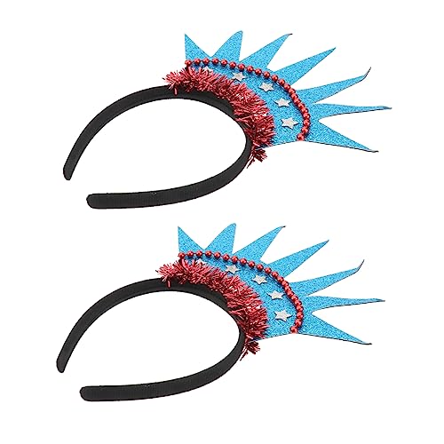 WOFASHPURET 2 Stück Statue Of Liberty Haarreif Kopfschmuck Party Haaraccessoires Leichtes Stirnband mit Design Für Unabhängigkeitstag Feier und Fotorequisiten von WOFASHPURET