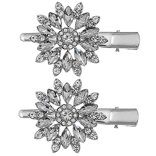 WOFASHPURET 2 Stück Teiliges Blumen Haarclip mit Strasssteinen Haarklammer für Hochzeiten Partys und Alltag Leicht und Langlebig Stilvolles Haarschmuck Accessoire für Damen und Mädchen von WOFASHPURET