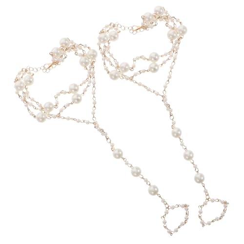 WOFASHPURET 2stücke Fußkettchen Mit Perlen Für Damen Leichtes Barfuß-Design Bequemer Zehenring Als Sommerschmuck Für Strand Und Freizeitaktivitäten von WOFASHPURET