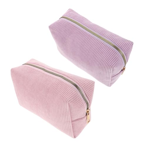 WOFASHPURET 2 Stück Teiliges Portable Reise Kosmetiktaschen für Damen Leichte Makeup Organizer mit Mehreren Fächern Handliche Beauty Organizer Tasche zur Aufbewahrung von Pinsel und von WOFASHPURET