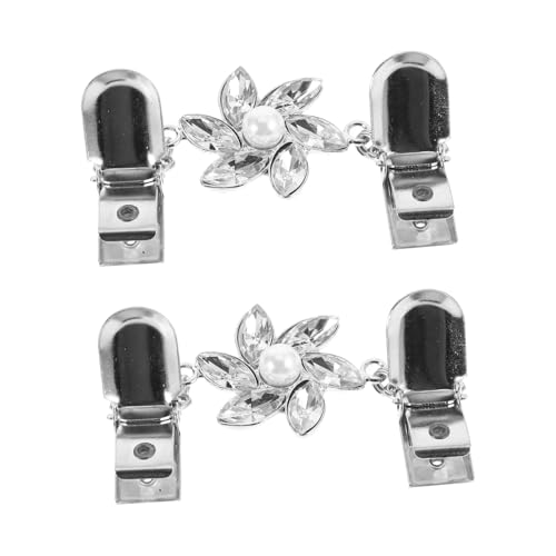 WOFASHPURET 2 Stück Teiliges Strass schalclips für Damen Modische Kleidungsaccessoires aus Zinklegierung mit Funkelnden Kristallen Vielseitig Einsetzbar als Schalschnalle bei von WOFASHPURET