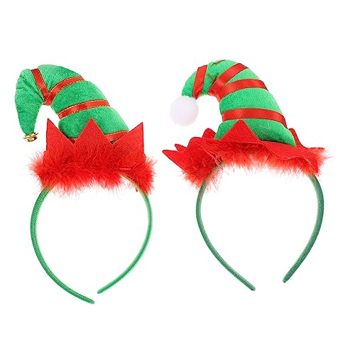 WOFASHPURET 2 Stück Teiliges Weihnachts Haarband mit Glöckchen und Federn Kreative Festival Party Deko Einzigartiger Xmas Kopfschmuck für Damen und Erwachsene Langlebig und Komfortabel von WOFASHPURET