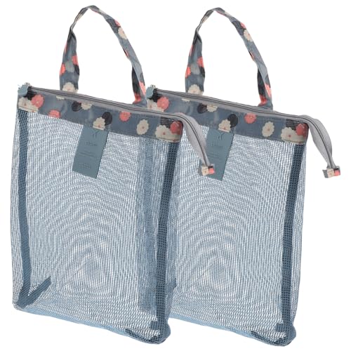 WOFASHPURET 2 Stück Tragbare Mesh Kulturbeutel mit Reißverschluss Leichte Reise Kosmetiktasche für Toilettenartikel und Make Up Atmungsaktive Aufbewahrungstasche für Damen und Herren WOFASHPURET 2 Stück Tragbare Mesh Kulturbeutel mit Reißverschluss Leichte Reise Kosmetiktasche für Toilettenartikel und Make Up Atmungsaktive Aufbewahrungstasche für Damen und Herren von WOFASHPURET