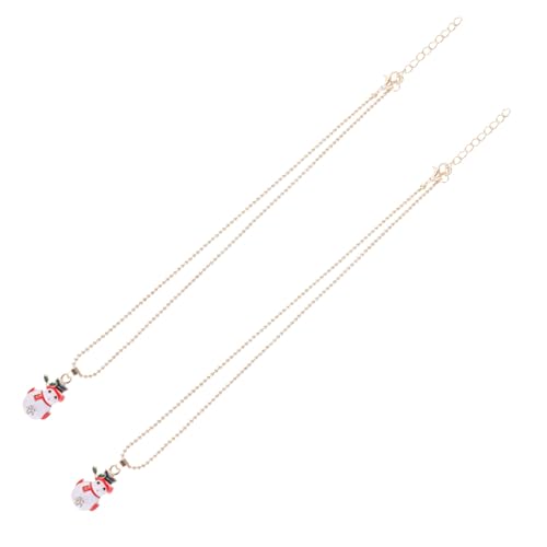 WOFASHPURET 2 Stück Weihnachtliche Schneemann Halskette Teiliges Langlebiger Legierung Modischer Damen Schmuck für Festliche Partys und Gemütliche Winterabende WOFASHPURET 2 Stück Weihnachtliche Schneemann Halskette Teiliges Langlebiger Legierung Modischer Damen Schmuck für Festliche Partys und Gemütliche Winterabende von WOFASHPURET