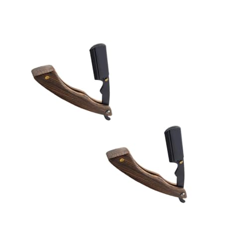 WOFASHPURET 2 Stück manueller Rasierer Bartschneidewerkzeug faltbar Schnurrbart Rasiermesser hölzernes Rasiermesser Rasiererhalter Bartschneider rasieren aufsteckbarer Rasierer Holz WOFASHPURET 2 Stück manueller Rasierer Bartschneidewerkzeug faltbar Schnurrbart Rasiermesser hölzernes Rasiermesser Rasiererhalter Bartschneider rasieren aufsteckbarer Rasierer Holz von WOFASHPURET
