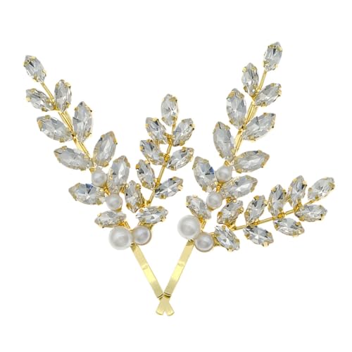 WOFASHPURET 2 Stücke Strass Haarnadeln Für Frauen Mädchen Weizen Haar Clips Metall Barrettes Für Dikkes Haar Ornamente Zubehör von WOFASHPURET