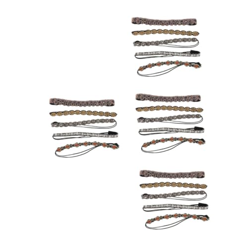 WOFASHPURET 20 Stck. Teiliges Elastisches Damen-haarband mit Perlen und Funkelnden Strasssteinen Handgefertigtes Dehnbares Stirnband für Party Hochzeit und Festliche Anlässe Leichter Eleganter von WOFASHPURET