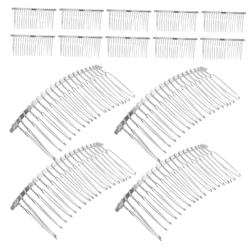 WOFASHPURET 20stücke Seitlicher Haarkamm Aus Metall Gebogener Drahtkamm Für Hochzeitschleier Französisches Styling-tool Kamm Mit Haarnadelklemme Diy-haaraccessoire Für Frauen Und Mädchen von WOFASHPURET