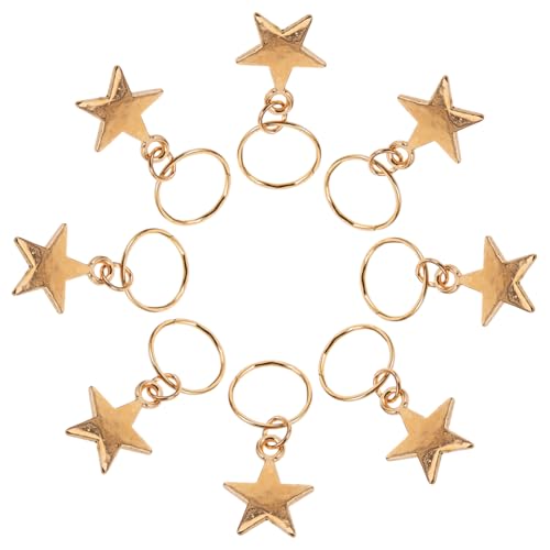 WOFASHPURET 20 Stück Goldene Zopfringe Dreadlock Haarschmuck für Frauen Sternanhänger aus Legierung Selbstgemacht Schmuck für Partys und Alltag Einfaches Styling Langlebig und Praktisch WOFASHPURET 20 Stück Goldene Zopfringe Dreadlock Haarschmuck für Frauen Sternanhänger aus Legierung Selbstgemacht Schmuck für Partys und Alltag Einfaches Styling Langlebig und Praktisch von WOFASHPURET