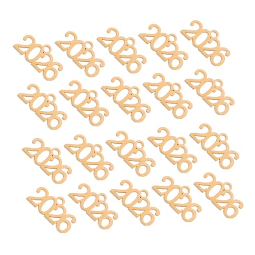 WOFASHPURET 20 Stück Jahreszahl Anhänger aus Edelstahl Goldfarben Diy Schmuckzubehör für Armbänder Halsketten Schlüsselanhänger Basteln Graduation von WOFASHPURET
