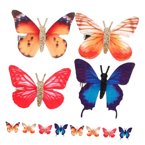 WOFASHPURET 20 Stück Schmetterlings-haarspange Für Mädchen Haarklammer Kind Spitze Teenager Mini-schmetterlinge Party Jugendlich Mädchen Flügel Mini-haarkralle Clips Bunt Chiffon von WOFASHPURET