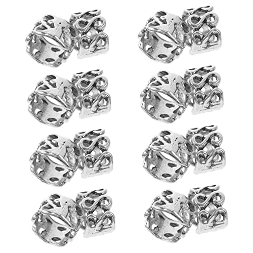 WOFASHPURET 20 Stück Teiliges Retro Haarschmuck Ethno Stil Spiral Haarring Dreadlock Accessoires für Flechten und Zöpfe Silberfarbene Haarschmuck Ringe Leicht und Komfortabel für Damen von WOFASHPURET