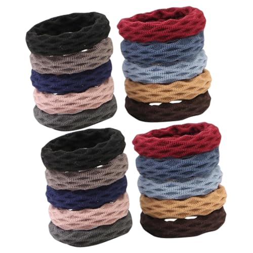 WOFASHPURET 20stücke Haarringe Elastische Haargummis Für Mädchen Schmale Haargummis Haarseile Haar-accessoires Für Verschiedene Frisuren von WOFASHPURET