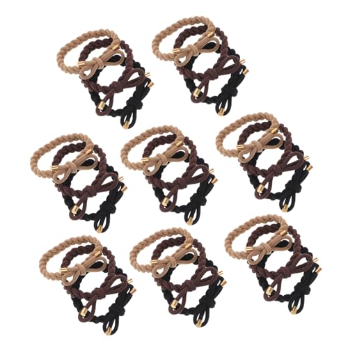 WOFASHPURET 24stücke Elastische Zopfgummis Mit Schleife Für Pferdehaare Haargummis Für Dünnes Und Schweres Lockiges Haar Accessoires Für Frauen Und Mädchen von WOFASHPURET