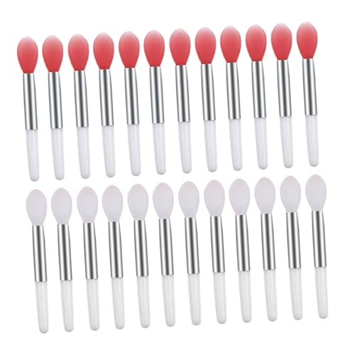 WOFASHPURET 24 Stück Teiliges Lippenpinsel Lebensmittelechtem Silikon Tragbarer Langlebiger Lipgloss Lippenstift applikator Präzise Anwendung für Frauen und Mädchen für Unterwegs und Geschenk von WOFASHPURET