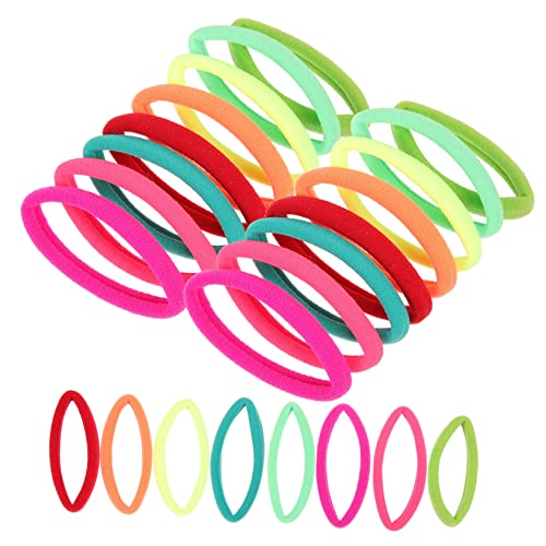 WOFASHPURET 24 Stücke Kleiner Haargummis Elastische Haarbänder für Mädchen Haarschmuck für Kleinkinder Farbenfrohe Haar Accessoires für Partys und Reisen von WOFASHPURET