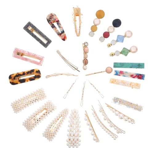WOFASHPURET 28 Stück Charming Haarspangen Teiliges Haarschmuck mit Perlen und Acryl Rutschfest für Damen für Frisuren und Stilvolle Looks von WOFASHPURET
