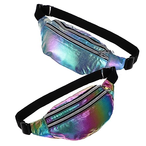 WOFASHPURET 2Er-Pack -Umhängetasche Gürteltasche Schwarz breit Mann Taschen Hüfttasche für Damen Kostümtasche für Männer Frauen Umhängetasche mit Taillenbund Oxford-Stoff von WOFASHPURET