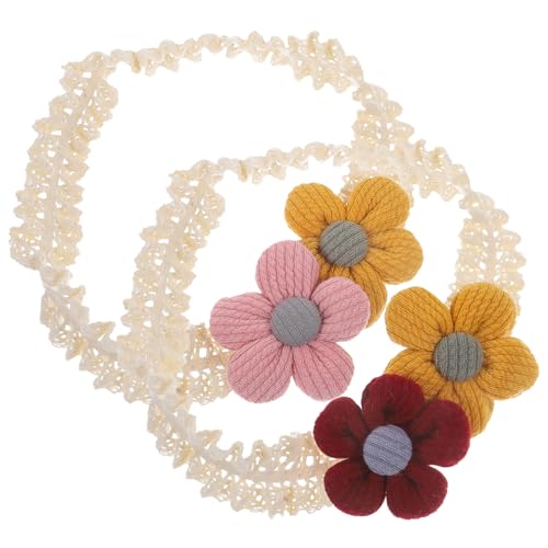 WOFASHPURET Haarschmuck 2st Baby Stirnband Blumen Baby-blumen-stirnband Stirnband Für Baby-mädchen-stirnband Baby-stirnbänder Für Mädchen Blumen Kleinkind Handgemacht Prinzessin Stoff von WOFASHPURET