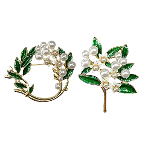WOFASHPURET Blumenstrauß-anstecknadel 2er-set Für Hochzeit Modische Boutonniere Für Weste Schals von WOFASHPURET