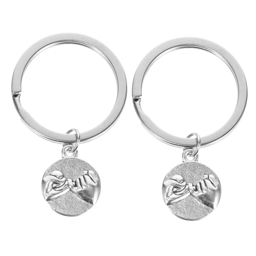 WOFASHPURET 2stücke Dekorative Legierung Schlüsselanhänger Freundschaft Schlüsselringe Anhänger Schlüssel Zubehör Für Freunde von WOFASHPURET