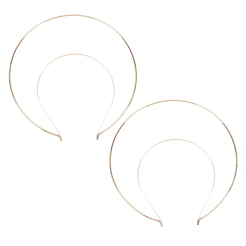 WOFASHPURET 2St Stoff für Kopfschmuck selber machen Goldrand Cosplay-Kostüme Haarschmuck Haarband Tiara Stirnband Mädchen-Party-Kopfbedeckung Party-Kopfschmuck empfindlich Material Haarring von WOFASHPURET