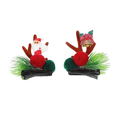 WOFASHPURET 2St Weihnachtshaarspangen Hirschhörner und Ohren Hirschhaarspange haarspange weihnachten weihnachts haarspangen Haarschmuck für Kinder Haarspangen mit Entenschnabel die von WOFASHPURET