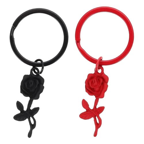 WOFASHPURET Metall Rose Schlüsselanhänger Schlüssel für Familie Schlüsselanhänger Cool Elegant Set von WOFASHPURET