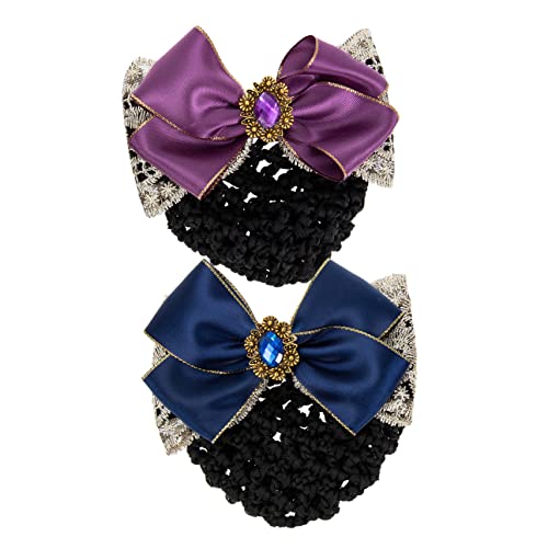 WOFASHPURET 2stücke Damen Haarknoten-haarnetz Mit Schleifenclip Elegante Haarschmuck Für Hochsteckfrisuren Starkes Halten Für Dickes Und Dünnes Haar Für Arbeit Und Besondere Anlässe von WOFASHPURET