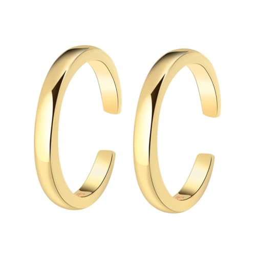 WOFASHPURET 2stücke Fingerringe Für Damen Offene Ringe Zehenringe Verstellbare Ringe Glatte Oberfläche Leuchtende Farbe Robuste Materialien Bequemer Sitz von WOFASHPURET