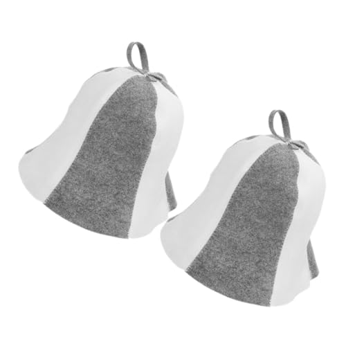 WOFASHPURET 2stücke Unisex Filz Sauna Hut Weicher Sauna Cap Für Dampfbad Haarschutz Und Stil Für Damen Und Herren Elegante Dekoration Für Zuhause von WOFASHPURET