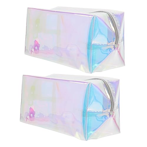 WOFASHPURET 2stücke wasserdichte Kosmetiktasche Transparente Make-up Aufbewahrung Für Damen Multifunktionale Kulturtasche Für Reisen Für Kosmetik Handy Und Accessoires von WOFASHPURET