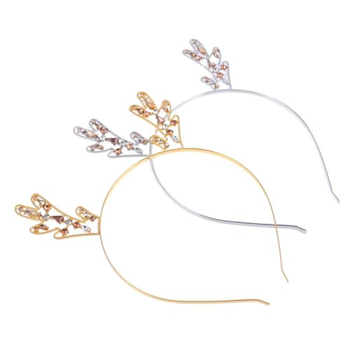 WOFASHPURET 2stücke Metall Rentier Geweih Haarreifen Für Weihnachten Festliche Haaraccessoires Für Damen Und Mädchen Für Partys Und Feiern von WOFASHPURET