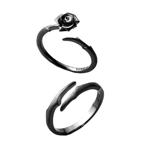 WOFASHPURET 2stücke Paarringe Aus Hochwertigem Material Kreative Stachel-design-ringe Für Verlobung Und Party Stilvoller Finger-schmuck von WOFASHPURET