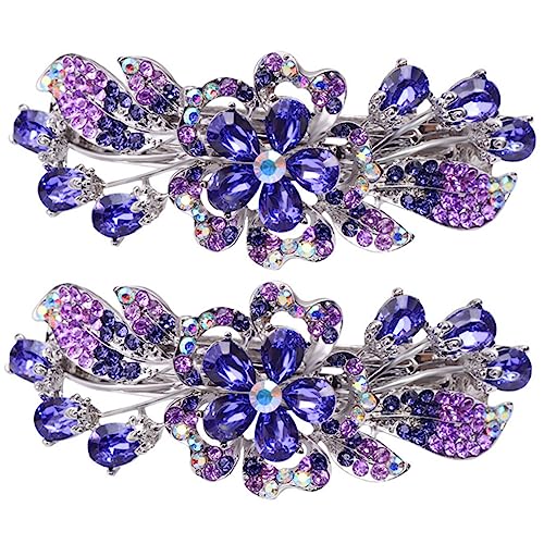 WOFASHPURET 2stücke Strass Haarspangen Für Hinten Pferdeschwanzhalter Haarhalter Mit Kristallen Für Frauen Und Mädchen Geeignet Für Reisen Schule Büro Camping Einkaufen von WOFASHPURET