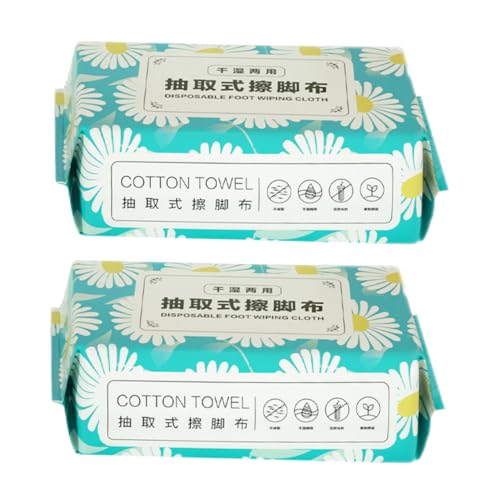 WOFASHPURET 2Taschen Praktische Fußtücher Hochsaugfähige Einweg Handtücher für Spa und Fußpflege Je Packung Feucht und Nutzbar zur Körperreinigung von WOFASHPURET